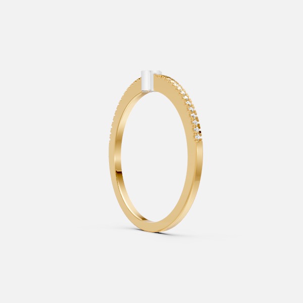 Gorgeous Two Tone Lab Grown Ring
